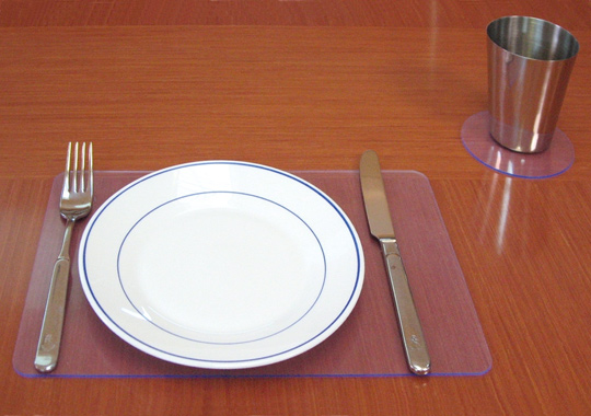 Tischset rutschstop klar 295 x 195 mm