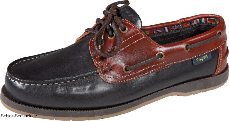 Newport Segelschuhe Crew Duo Navy/Brandy