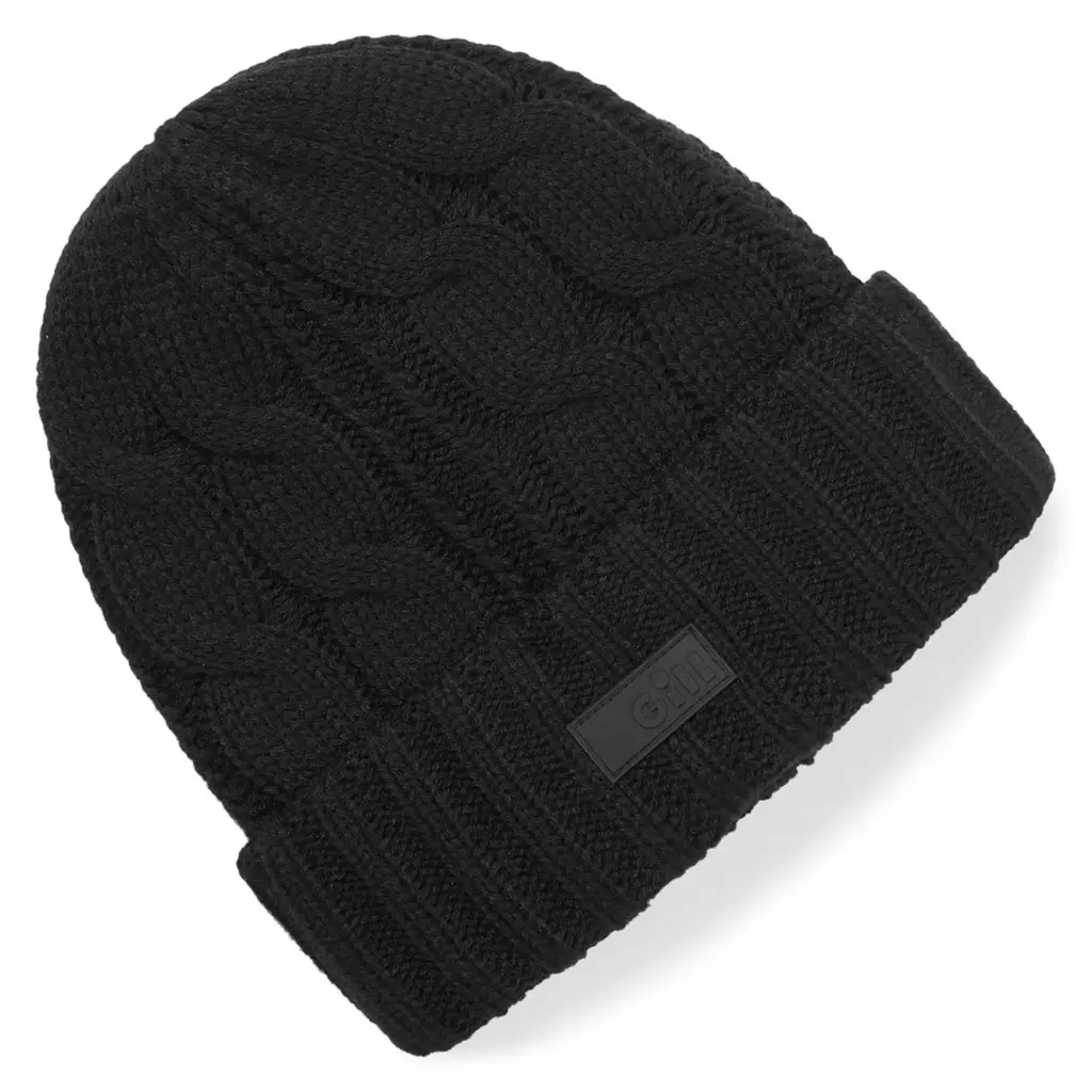 Gill Mütze Knit Beanie Zopfmuster schwarz