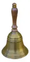 Tischglocke Messing, patiniert neutral, 17 cm