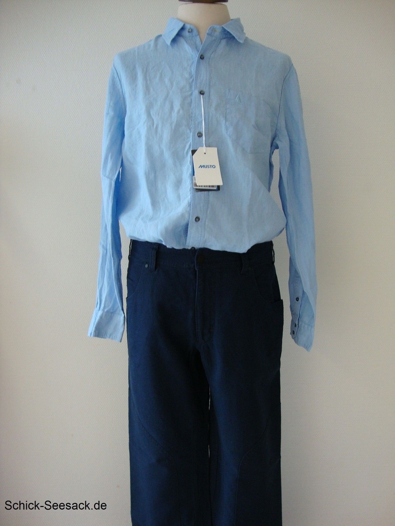Musto Leinen Hemd Linsosa L/S Linen Shirt hellblau M