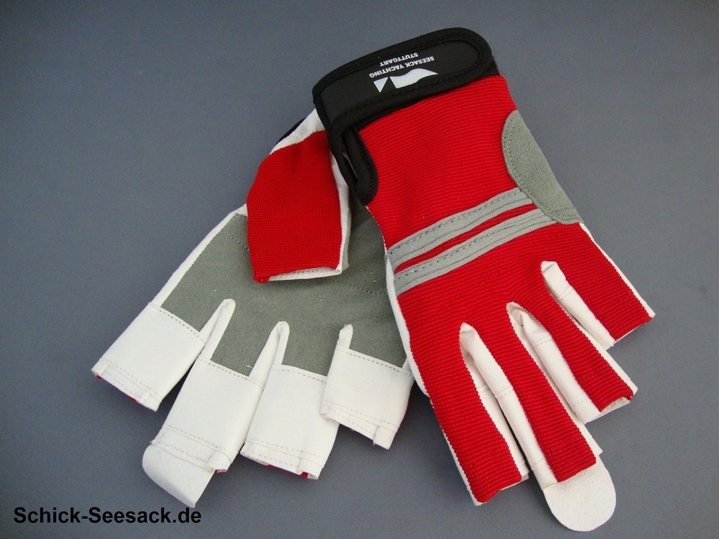 Schick-Seesack Segehandschuh Amara Rot ohne Finger rot XS