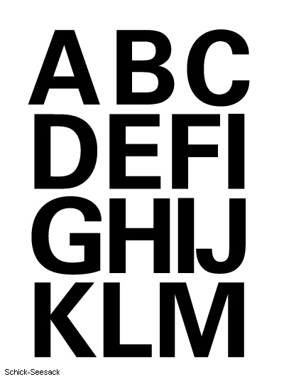 Gummi-Buchstaben/Zahlen 100mm schwarz 1