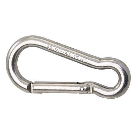 Edelstahl-Karabinerhaken AISI316 'GENIUS' 160 mm