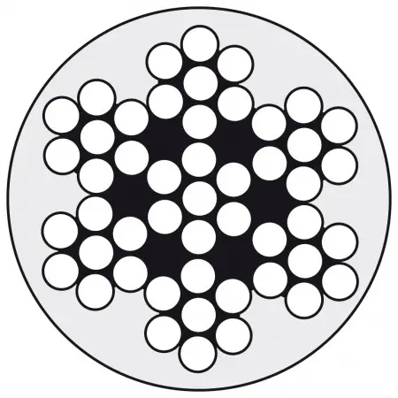 Edelstahldraht Wst.1.4401 7x7 3/5 PVC-weiß ummant.