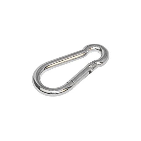 Edelst.-Karabinerhaken ohne Auge 80 mm