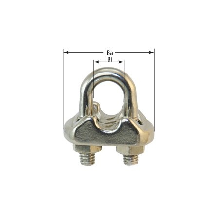 Bügelseilklemme Edelstahl für 2mm
