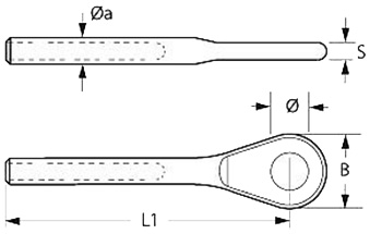 Augterminal 5mm Drahtseil