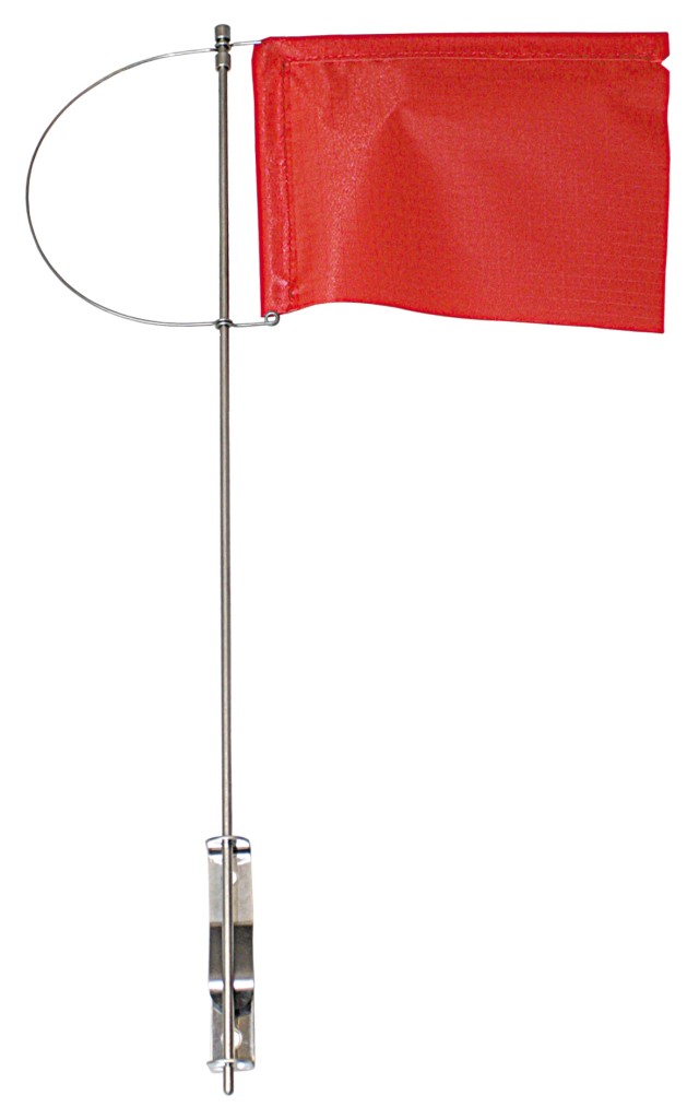 Verklicker mit Seitenhalter und Tuch rot 100mm