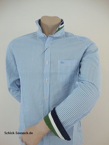 TBS Hemd Chegag Chemise Manches Longues weiß/blau L