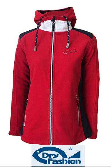 Damen Fleece - Jacke mit Windstopp Rügen rot L