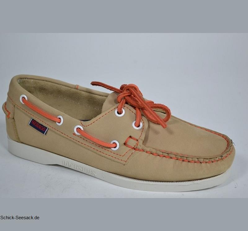 Sebago Damen Docksides® beige/lachs 37, 5