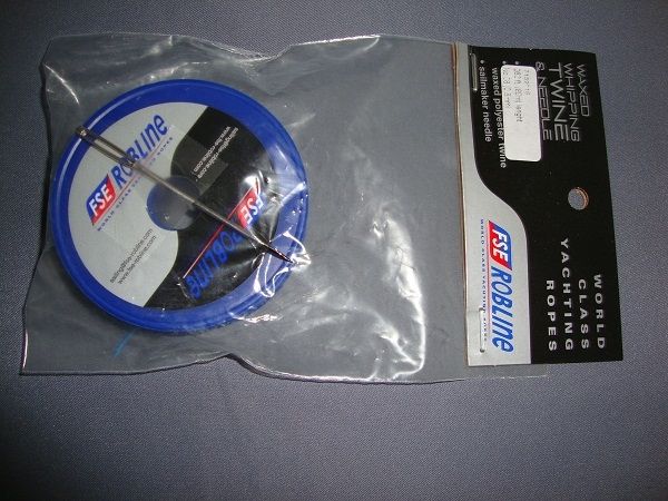 FSE Takelgarn gewachst mit Nadel 0, 8mm weiß