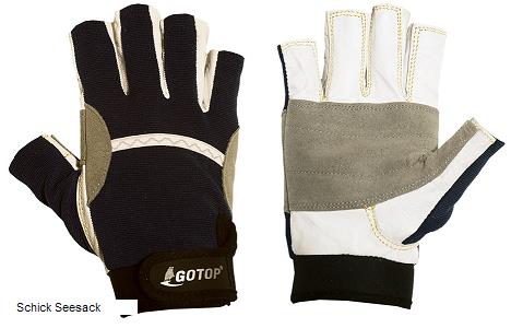 Gotop Segelhandschuhe ohne Finger schwarz XXS