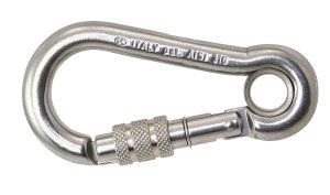 Edelst.-Karabinerhaken Schraubsicherung 100mm
