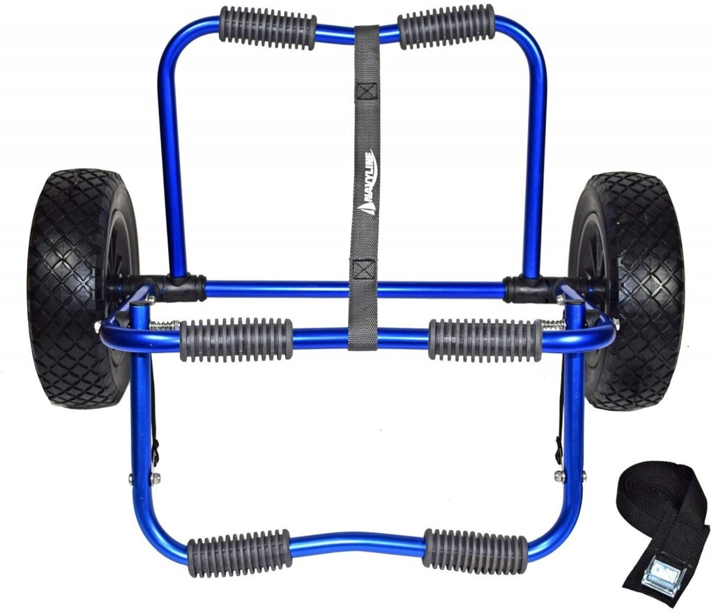 Navyline Kanuwagen Profi mit Gurt zur Fixierung schwarz