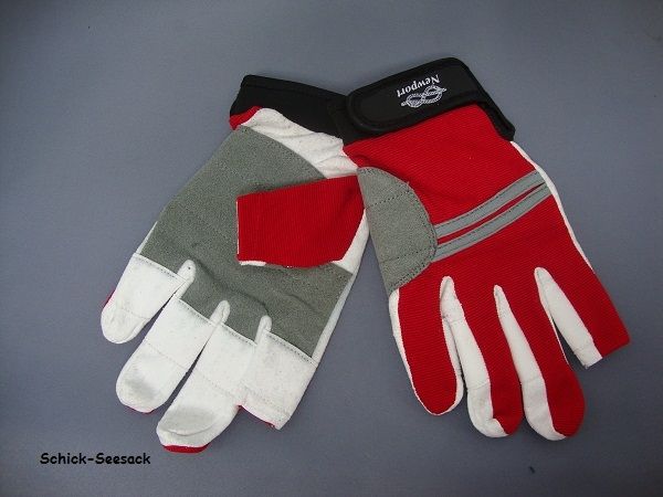 Segelhandschuh mit Finger Amara rot XS