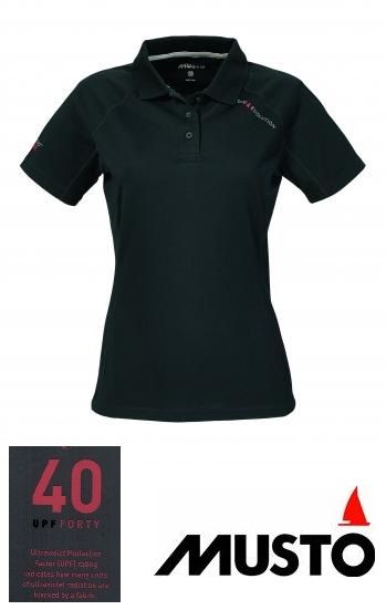 Musto Damen Poloshirt Evolution Sunblock Polo FW schwarz 42