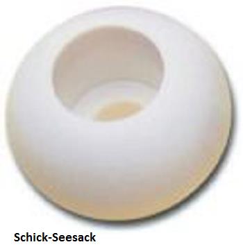 Griffkugel Nylon weiss 6mm