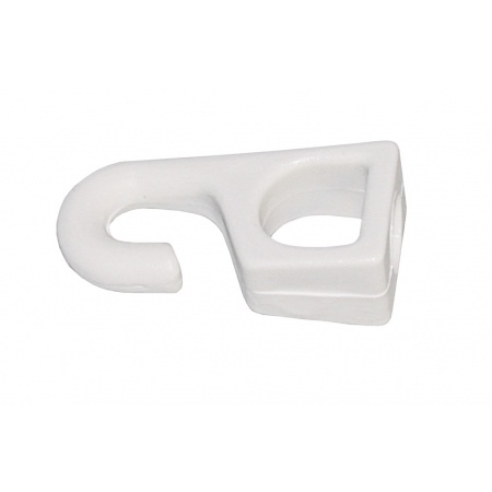 [27841] Kunststoffhaken f.6mm WEISS (10-Stück-Packung)