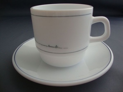 [22856] Kaffee Service 4 Tassen u. Untertassen Horizont