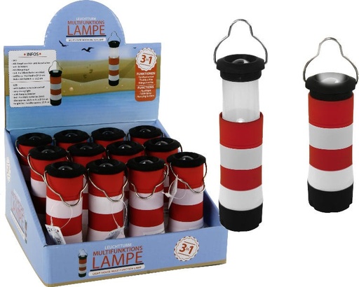 [965086] Taschenlampe Leuchtturm, 3in1, LED