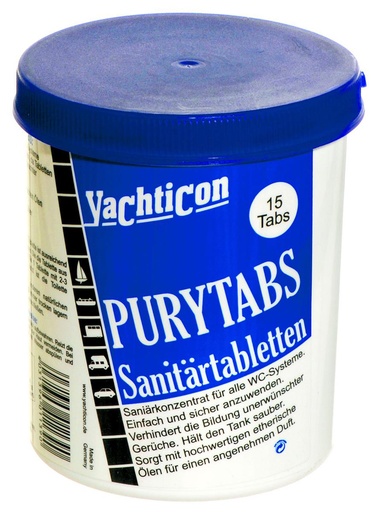 [44075] Yachticon Pury Tabs Sanitärtabletten 15 Tabletten á 24 g