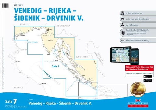[32603] Sportbootkarten Satz 7: Adria 1