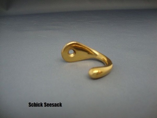 [31417] Haken einfach Messing blank 35mm