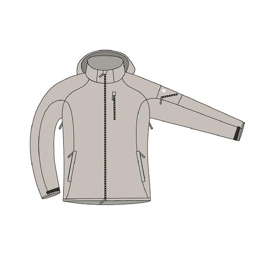 Wäfo Damen Softshelljacke Melange-Effekt platin