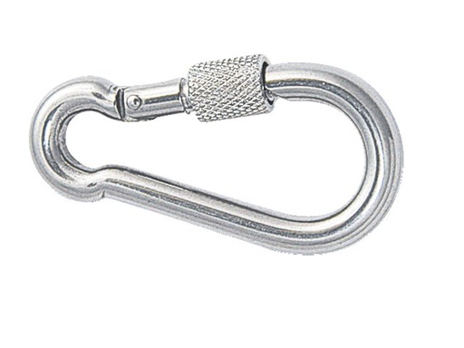 [40983-03] Schraubkarabiner Edelstahl ohne Kausch 100 mm
