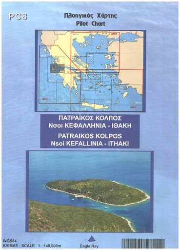 [1819/608] Pilot Chart PC 8 - Patraikos Kolpos - Nsoi Kefallinia - Ithaki