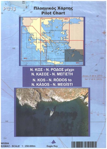 [1819/613] Pilot Chart PC 13 - N.Kos - N.Ròdos to N. Kásos - N.Megisti)
