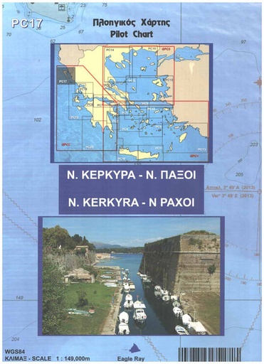 [1819/617] Pilot Chart PC 17 - N.Kerkyra - N Paxoi (Korfu - Paxoi)