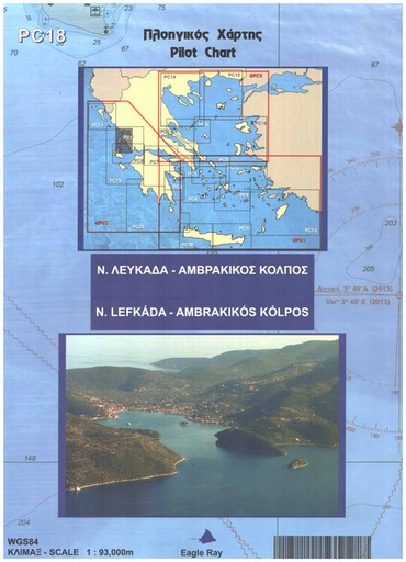 [1819/618] Pilot Chart PC 18 - N.Levkáda - Ambrakikós Kólpos