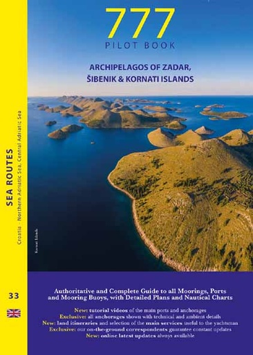 [1826/173] 777-Pilot Book - Sea Routes 33 - Croatia - Archipelagos of Zadar, Sibenik