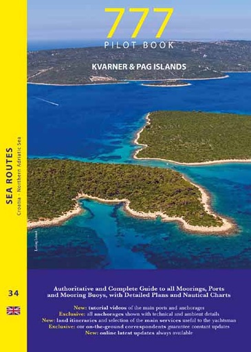 [1826/174] 777-Pilot Book - Sea Routes 34 - Croatia - Kvarner & Pag Islands